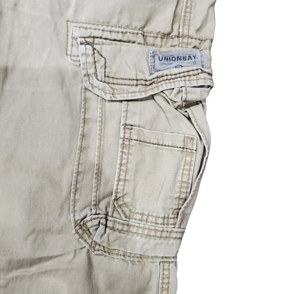 UNION BAY Pants Mens 38X34 Beige Cargo Hiking Outdoor Hunting Fishing Camping